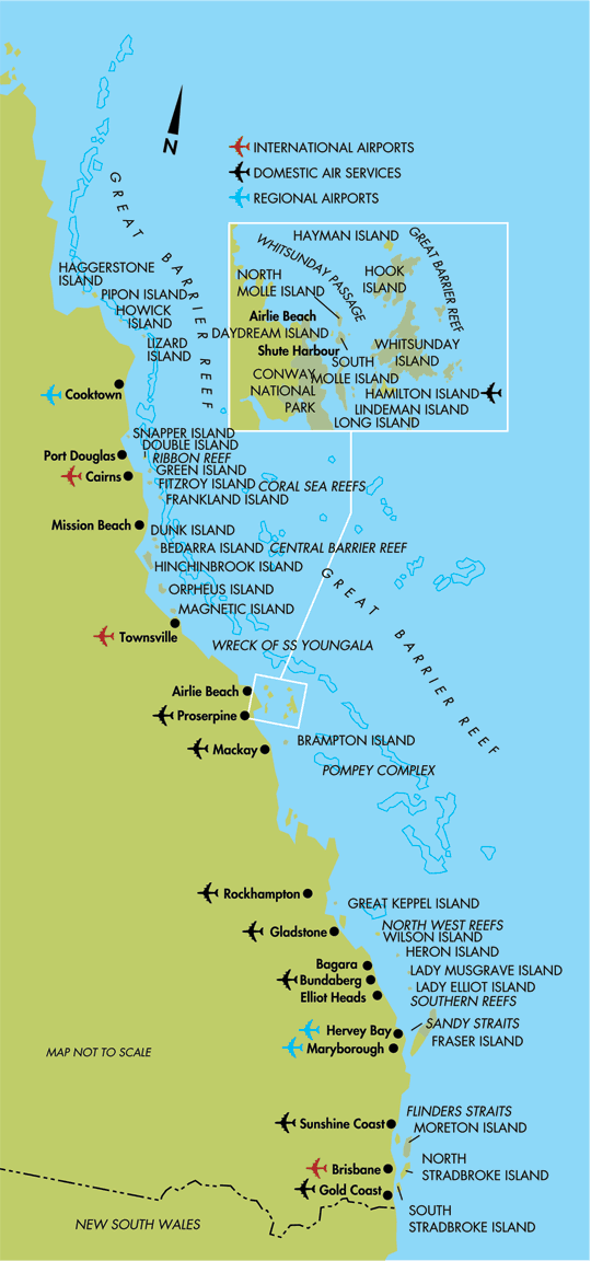 Mapa Islas Gran Barrera de Coral Australia - Foro Oceanía